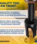 Pro Level Tapered Plug Cutter Drill Bit With A Badass Four Flute Design For Nail The Fit Wood Joinery And Clean Cabinetry Finishing Projects Done Right Furniture Build And Quick Cabinet Repair on a wooden surface.
