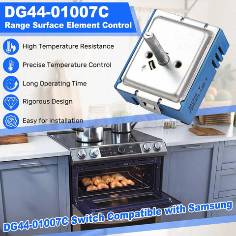Dual Infinite Switch Replacement For Electric Stoves With Precise Heat Control, Easy Install, Compatible With Major Ranges