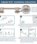 Installation instructions for Champagne Bronze Cabinet Hardware Set 5 Pack Adjustable Drawer Pulls For Kitchen Cabinets Dressers And Cupboards
