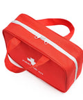 Compact First Aid Kit Bag For Home Travel Camping And Car, Emergency Medical Pouch With Multiple Compartments, Waterproof Pockets, Dual Handles, Grab And Go Portable Organizer In Red