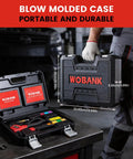 Person holding the blow molded case of One Hand Rivet Nut Tool Kit All In One For Tight Spaces 8 Inch Tool and 160 Nuts