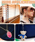 Gold Tone Ball Bead Chain Bulk 3.9 Inch Links For Jewelry Making And Keychains, 120 Pcs Metal Dog Tag Beaded Extension Chains on sunglasses, necklace, and bag