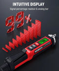 Close-up of Non Contact Voltage Tester Pen With LCD Display Dual Range 12V And 70V-1000V CAT IV 1000V Safety Rating buzzer