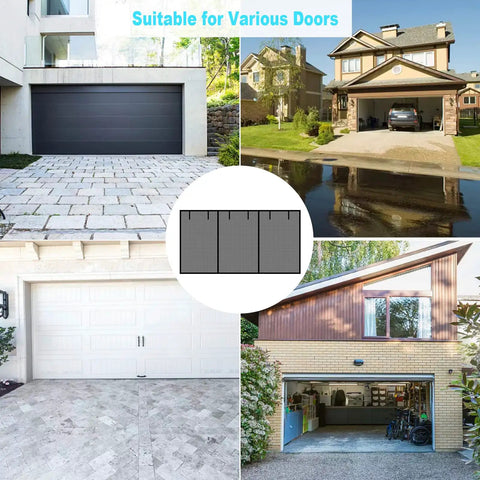 Garage Door Screen For 2 Car Garage 16x7Ft Fiberglass Mesh With Closure Weighted Bottom Magnetic Heavy Duty Screen Door Curtain Kit Roll Up Top Strapping Tapes For Easy Ventilation And Bug Prevention