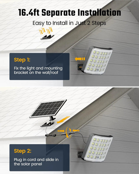 Badass Solar Powered Outdoor Floodlights With 160 Degree Wide Angle Beam 136 LEDs Pumping Out 1000 Lumens Of Hella Bright Cool White Light And A Heavy Duty 3000 Mah Battery For Smooth Dusk To Dawn Performance All Night Long