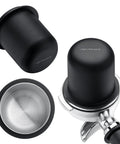 58mm Espresso Dosing Cup For Single Doses, Nonstick 304 Stainless Steel Tall Version, Wide Mouth Fits 58mm Portafilter, Easy Grounds Transfer, Durable Black Coffee Tool For Home Baristas And Pros