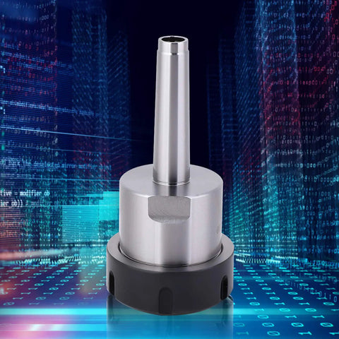 Er40 M10 Collet Chuck Holder With Morse Taper MT2 Shank for CNC Lathe and Milling Machines displayed against a digital background