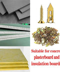 Self-Drilling Drywall Anchors With Screws Kit, 100Pcs 12x40mm Wall Dowel Expansion Bolts, Easy No-Prep Install, Heavy-Duty Yellow Zinc Plated Carbon Steel For Secure Wall Mounts shown with drywall and screws