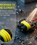 Tough As Nails 9005 And 9006 Headlight Connectors 2 Pack Female Adapter Wiring Harness showing IP68 water protection in action.