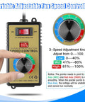 Smooth Operator Ac Motor Speed Controller With Crisp Led Display And Easy Peasy Variable Knobs For 120V Electric Motors, packing overload guard, adjustable knobs.