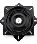 Heavy Duty 7 Inch Bar Stool Swivel Plate Replacement Seat Base In Black With Full Ball Bearing Steel Construction For Durable Kitchen And Bar Stools For Quick Fit, top view