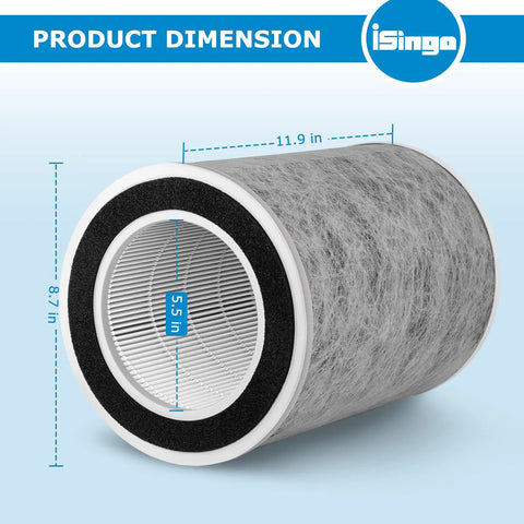 Replacement Filter For Shark HP200 Series Air Purifier Max HP201 HP202 HP232 HP302 HC502 HEPA and Pre Filter 1 Pack