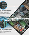 XL Mouse Pad With Excel Shortcut Cheat Sheet Ultra Large Waterproof Non Slip Desk Mat showing spill-resistant surface