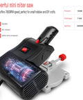 110V Mini Cut Off Chop Saw For Wood And Plastics, Tiny Table Miter Saw Tool shown with 12mm depth and 0-45 degree bevel