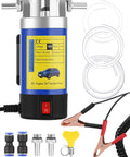 12V Electric Oil Extractor Pump With Slick Self Priming Flow For Grease Monkey Approved Engine Oil Drainage and Transmission Fluid Swaps, 100W, includes hoses and clamps.