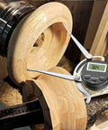 Handy Digital Inside Caliper Gauge For Woodworking 0.5 To 7 Inch Range With Metric Fraction Decimal Readings Alloy Jaws Digital Display With Hold Function Pro Grade Inside Measuring Tool on wood turnings