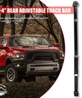 0-4 Inch Rear Adjustable Track Bar Panhard for Ram 1500 Classic and Jeep Gladiator JT Lifted Trucks, Forged Steel with Durable Rubber Bushings, Superior Axle Alignment and Off Road Tolerance Upgrade for lifted Ram truck
