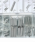 Heavy Duty Spring Assortment Kit 200-Piece Zinc Plated Steel Wire Extension Springs Set for Shop and Home Repairs with Case