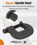 Heavy Duty C Clamp 2-5/16 Inch Opening, 1-7/8 Inch Throat, 3/4-10 Inch Screw, Clamping Force Up To 12,500 Pounds, Machined Hardened Steel With Black Oxide Finish, Perfect For Auto Repair, Metalworking, And Workshop Projects, square spindle head