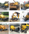 Compact 460 Mini Skid Steer Loader With Front Loader And Hydraulic Grapple Bucket Attachments For Easy Digging, Debris Removal