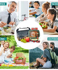 Cowboy Rides A Horse Across The Desert Insulated Lunch Bag For Work And Travel shown in office, school, picnic, outdoors settings