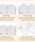 Extra Large 14x8 T Shirt Ruler For Vinyl Alignment, Transparent PVC Centering Guide For Heat Press And HTV Vinyl, all-in-one tool.