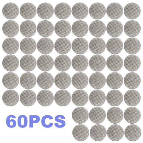 60 Piece Universal Car Roof Headliner Repair Kit With Installation Tool Includes Snap Rivets Retainers For All Cars Grey Grid Interior Ceiling Fix And Durable Easy DIY Fit, showing 60 grey circular patches