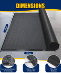 Heavy Duty Indoor Outdoor Entrance Mat 4 By 10 Feet Rubber Border Door Rug With Non Slip Tread in dimensions showing 4x10 ft size.