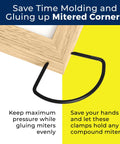 Eight Pack Miter Spring Clamps For Woodworking Projects Easy Glue Ups Of Mitered Corners Fast Hold For Picture Frames
