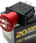 20 Amp Upgrade Mower Blade Clutch PTO Switch Replacement for Zero Turn Mowers Heavy Duty Beefed Up 100000 Cycle Design Delivers Longer Lifespan Than Standard 5A 10A Units Compatible With Wide Range Of Mower Models And DX Style Decks, red switch