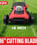 40V 16 Inch 2 In 1 Cordless Lawn Mower With Brushless Motor And Dual Battery Pack For Easy Push Operation No Gas No Fuss Up To 45 Minutes Runtime Mulching And Side Discharge For A Lightweight Yet Rugged Home Yard Helper.