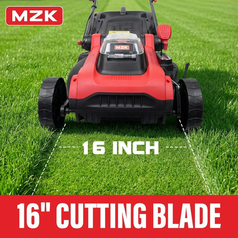 40V 16 Inch 2 In 1 Cordless Lawn Mower With Brushless Motor And Dual Battery Pack For Easy Push Operation No Gas No Fuss Up To 45 Minutes Runtime Mulching And Side Discharge For A Lightweight Yet Rugged Home Yard Helper.