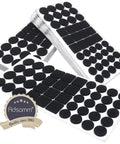 Pro Grade Self Adhesive Felt Pads And Furniture Glides, Heavy Duty Sticky Back Floor Protectors, assortment of black round and square pads