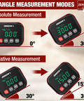 Job Site Ready Digital Angle Gauge And Knockout Precision Electronic Protractor Finder With Bullseye Accuracy in use for measurements.