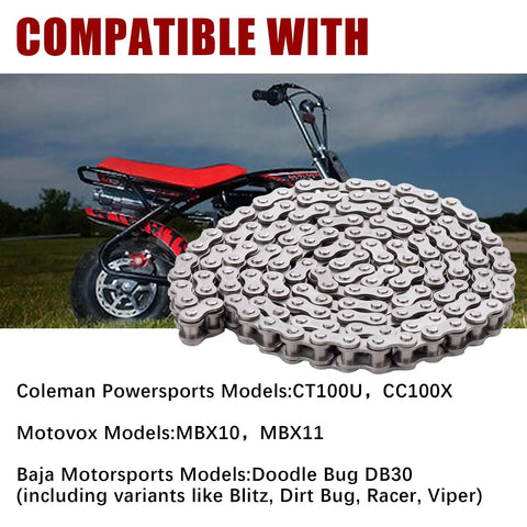 Easy Install No Fuss Mini Bike Chain Tensioner For Predator Engine Mini Bikes And Go Karts 140 Link 35 Chain on grass