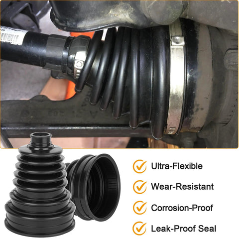 CV Axle Boot Repair Kit Universal Fit Silicone Stretchable Protective Cover for 19mm to 34mm Shafts Cars SUVs ATVs