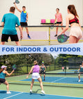 All In One Pickleball Net Set On Wheels For Driveway Or Backyard With 22 Foot Regular Size Includes 4 Paddles 6 Balls 12 Court Markers And A Durable Carry Bag For Indoor Outdoor Play