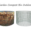 Two Pack Large Expandable Garden Wire Compost Tumbler Bin For Yard Waste Kitchen Scraps And Grass Clippings 24 Inch With Vented Galvanized Mesh