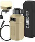 20000mAh Rugged Tough As Nails Power Bank With Fast USB C PD, IP68 Waterproof And Shockproof, Includes 420 Lumen Camping Lantern