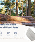 Logs for Super Quiet 52 Inch Ceiling Fan With Lights And Remote, Low Profile Flush Mount Modern Wood Fan With 3 Walnut Blades