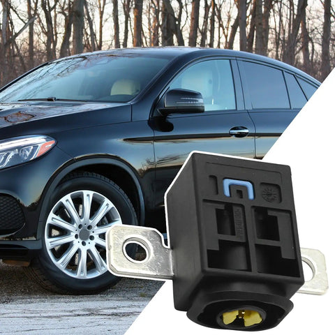 Plug And Play Crash Battery Disconnect Pyrofuse Switch Fits Mercedes Benz B C E Gle Glk Gls M Class 2005 Through 2019 Direct Swap Oem 6802944 02 with vehicle background.