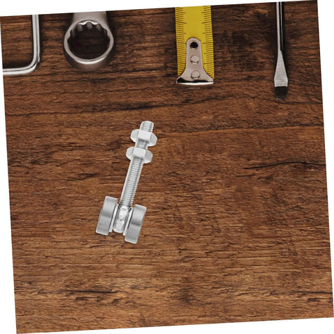 Heavy Duty Stainless Steel Sliding Door Pulley With Double Bearing Track Roller displayed on wooden surface with tools.