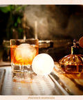 Ice Press Kit For Craft Cocktails To Level Up Your Home Bar With 2.3 Inch Sphere Ice Maker, glass with round ice sphere