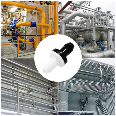 6 Pack Inline Check Valves 3 By 8 Inch ABS One Way Valve For Fuel Water Gas Air Systems, Keeps Backflow Out Of Pneumatic And Hydraulic Lines With Flow Direction Arrow