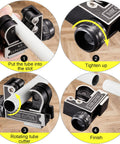 Spurtar mini pipe cutter tool for 3–28 mm tubes; black clamp-style cutter with adjustable knob