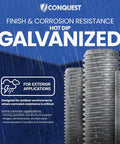 Hot Dip Galvanized Half Inch Threaded Rods, 18 Inch Long, UNC Coarse 13 TPI, 8-Pack With Nuts And Washers for exterior use.