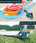 Cordless Leaf Blower And Vacuum With Brushless Motor, 6 Variable Speeds Up To 180 MPH, inflating beach raft