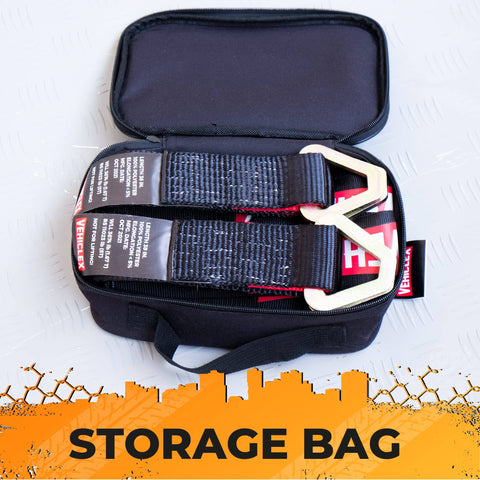 Beefed Up Axle Tie Down Straps Set, 4 Piece Kit With 2 x 38 Inch Heavy Duty Straps in storage bag