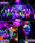 Beefed Up 120W LED Blacklight Flood Light IP66 for neon glow parties, stage lighting, body paint, and outdoor yard displays