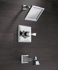 Dryden 14 Series Tub And Shower Trim Kit With Single Function Shower Head Chrome Finish 2.0 GPM Flow Valve Included No Fuss Install